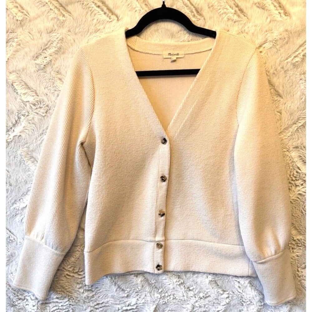 Madewell Cream Cardigan Sweater